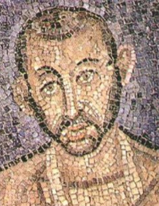 Mosaic of Aurelius Clemens Prudentius.