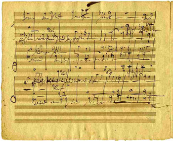 Manuscript of the Messiah copied by Beethoven.