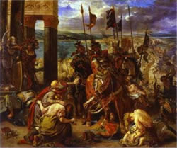 The Entry of the Crusaders into Constantinople, Eugene Delacroix, 1840.