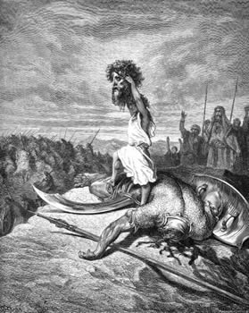 David beheads Goliath by Gustav Dore (1832-1883).