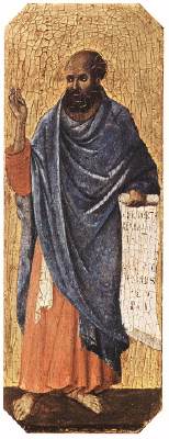 Ezekiel, by Duccio di Buoninsegna (1308-1311); Tempera on wood.