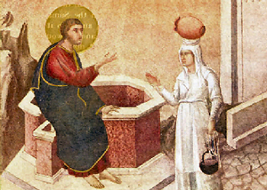 The Woman of Samaria at the Well, Duccio di Buoninsegna, c 1300.
