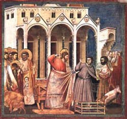 Cleansing of the Temple, Giotto Bordone (1276–1336).