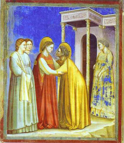 The Visitation of Mary by the angel Gabriel, Giotto di Bondone, 1302-1305.