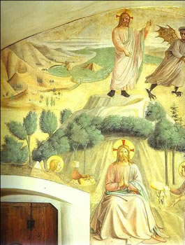 The Temptation of Christ by Fra Angelico.