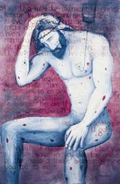 "Man of Sorrows: Christ with AIDS," 1993, by Maxwell Lawton, Painter and Activist, April 27, 1956 - September 16, 2006.