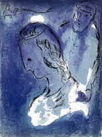 Abraham and Sarah, by Marc Chagall, 1956.