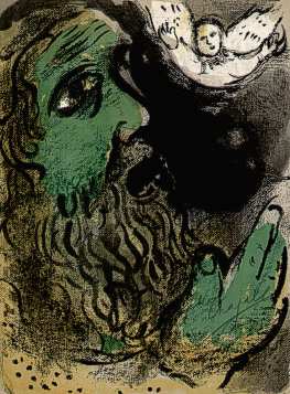 Job praying, by Marc Chagall.