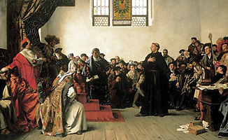 Luther at the Diet of Worms called by Charles V.