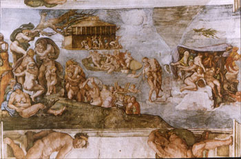 The Flood, Michelangelo, Sistine Chapel.