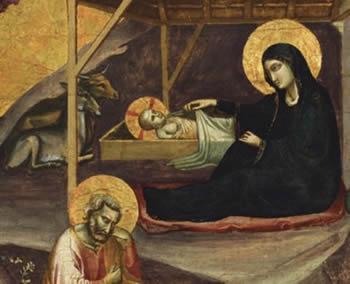 Nativity, 1325, by Taddeo Gaddi.