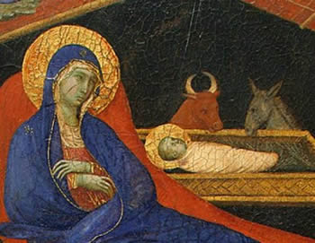 The Birth of Christ, c. 1308, by Duccio di Buoninsegna.