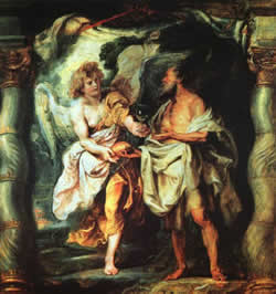 Elijah receives bread from the angel, Paul Rubens, 1625-1628.