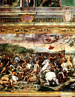 Battle of the Milvian Bridge, fresco by Raphael (1483-1520).