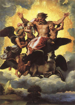 The Vision of Ezekiel, by Raphael (1518); Oil on panel.