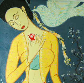 Annunciation to Mary by Thai artist Sawai Chinnawong (2008).