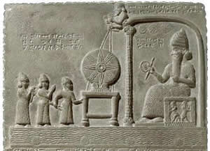 Babylonian sun god Shamash.