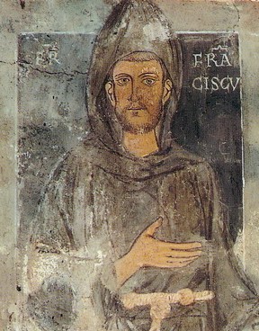 Oldest known portrait of St. Francis, 13th century.