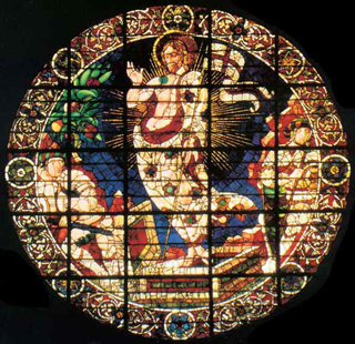 Stained glass window by Paolo Uccello, Duomo, Florence, 1443.