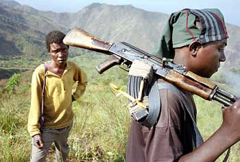 Teenage soldiers in the Congo