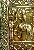 Macedonian icon of Jesus's Triumphal Entry (13th century).