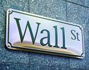 "Wall Street" sign.