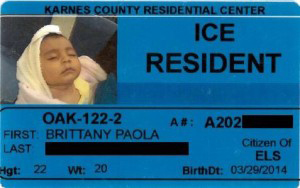 Youngest detainee ID card.