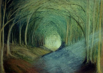 A Path Through the Woods painting.