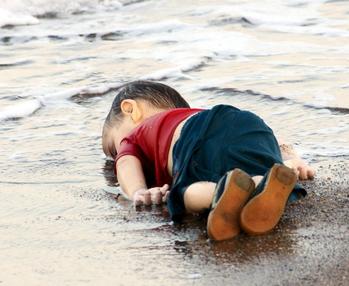 Three-year-old Alan Kurdi of Syria, September 2, 2015.