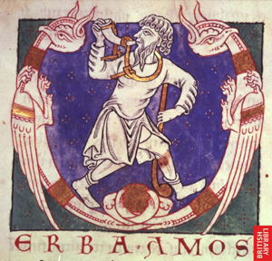 Amos With Shepherds Staff And Horn 12th Century Park Abbey Bible sm