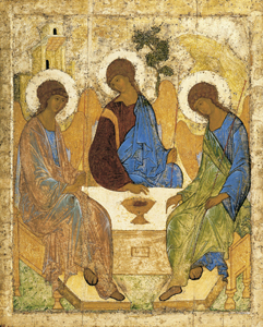 Trinity icon by Andrei Rublev, 1410.