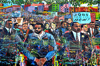 Louis Delsarte mural at the Martin Luther King National Historic Site in Atlanta, GA.