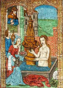 David and Bathsheba, Book of Hours (Paris, 1500).