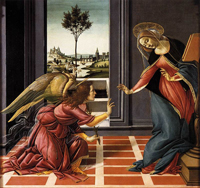 "The Cestello Annunciation" by Sandro Botticelli.