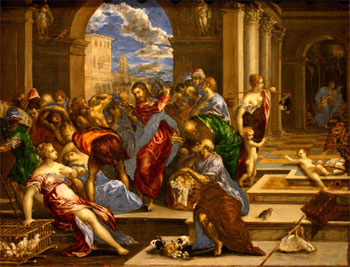 Christ Cleansing the Temple, El Greco, c. 1570.