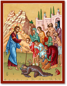 Christ Healing the Sick; icon.