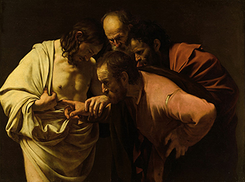 Caravaggio, The Incredulity of Saint Thomas (1603).