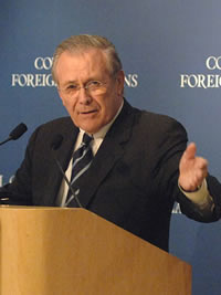 Donald Rumsfeld.