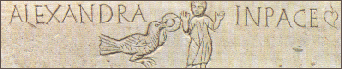 Early Christian symbols: doves.