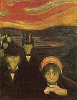 Anxiety, Edvard Munch, 1894.