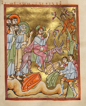 Entry Of Christ Into Jerusalem Artist Unknown sm