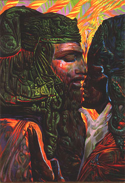 David and Bathsheba by Ernst Fuchs (1984–1985).