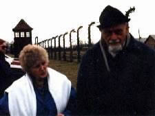 Eva Kor and Hans Münch, a former SS doctor, lead a ceremony of truth and reconciliation at Auschwitz.