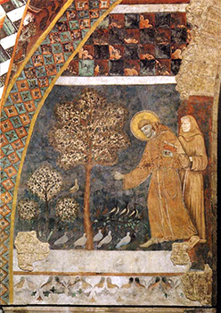 St. Francis preaching to the birds, c. 1260-1280.