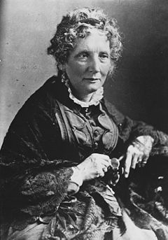 Harriet Beecher Stowe (1811-1896), author of Uncle Tom's Cabin.