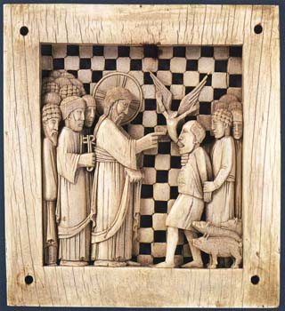 10th-century carved ivory, Milan.