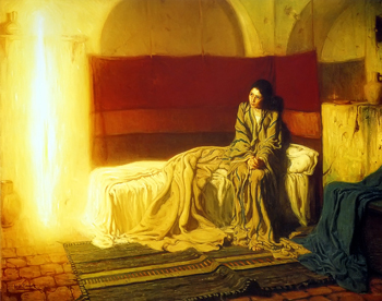 Annunciation by Henry Ossawa Tanner (1859-1937).
