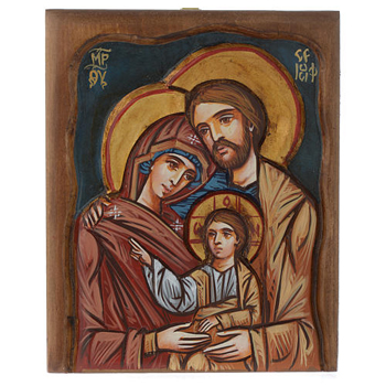 Holy Family icon hand painted.