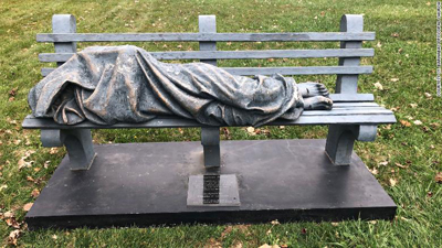 Homeless Jesus Statue, Ohio.