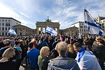 Solidarity protest for Israel in Berlin.